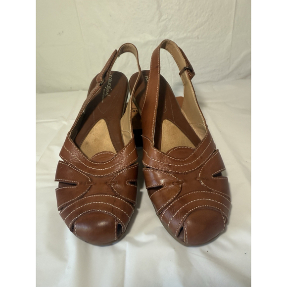 NATURALIZER NATURAL SOLE Brown CAYENNE Leather SANDAL size 9 - Picture 10 of 15